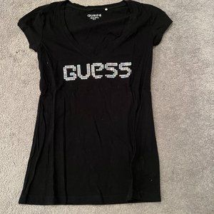 Guess brand Sequined Black T-shirt